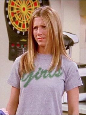 Rachel Green Girls Script Spellout Gray T Shirt Womens M